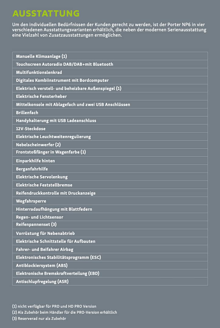 Piaggio NP6 neues Modell 2025 kaufen - Piaggio Porter aktuelles Modell